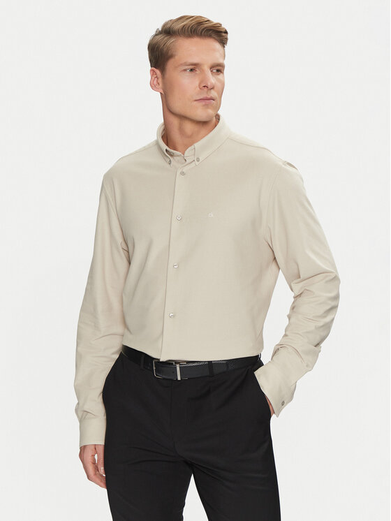 Calvin Klein Marškiniai · Smėlio · Regular Fit