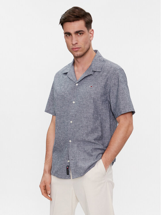 Tommy Jeans Marškiniai · Tamsiai mėlyna · Regular Fit