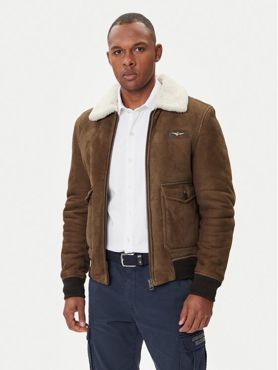 Aeronautica Militare Odinė striukė · Ruda 1