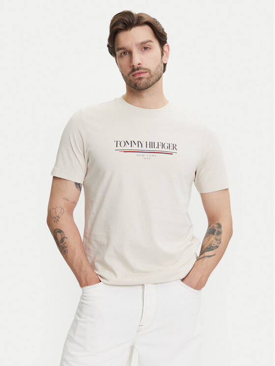 Tommy Hilfiger Marškinėliai · Smėlio