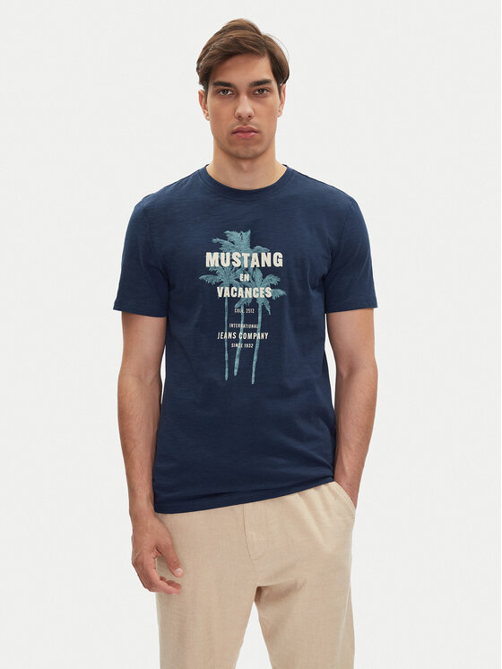 Mustang Marškinėliai · Tamsiai mėlyna