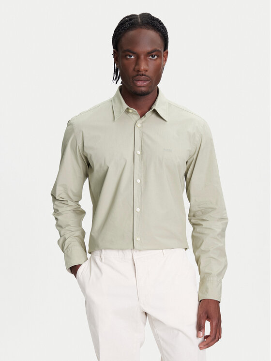 BOSS Marškiniai · Žalia · Regular Fit