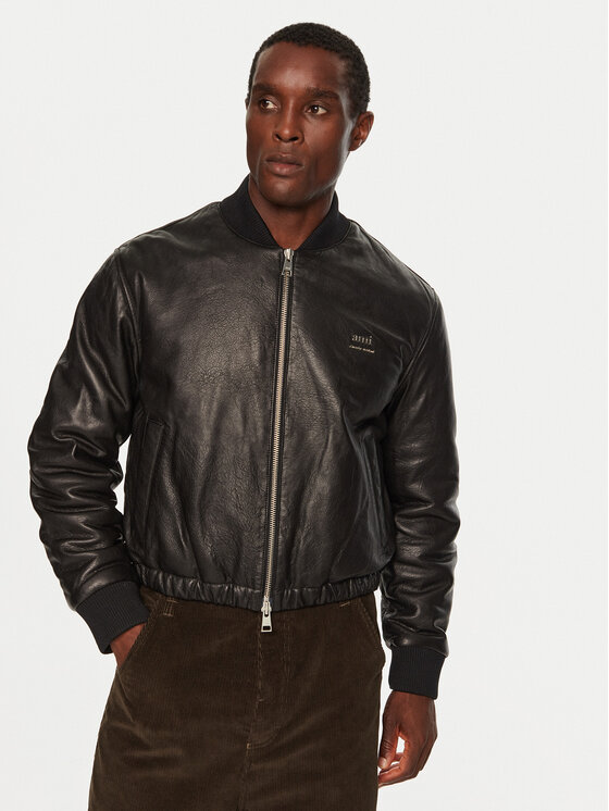 AMI Paris Odinė striukė · Juoda 1