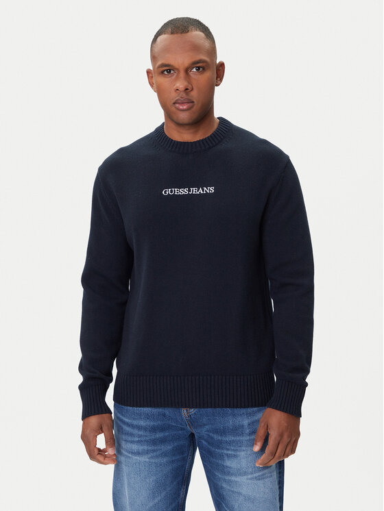 Guess Jeans Megztinis · Tamsiai mėlyna