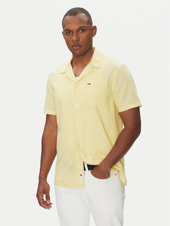 Tommy Jeans Marškiniai · Geltona · Regular Fit