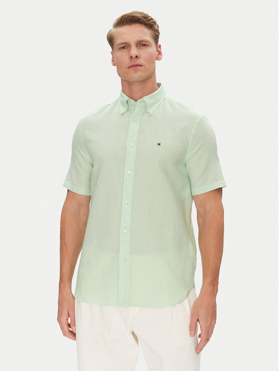 Tommy Hilfiger Marškiniai · Žalia · Regular Fit