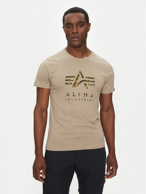 Alpha Industries Marškinėliai · Smėlio