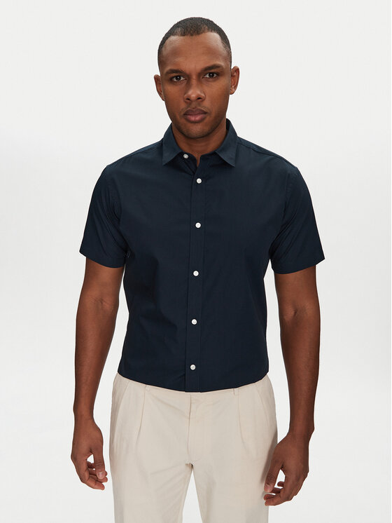 Jack & Jones Marškiniai · Tamsiai mėlyna · Slim Fit