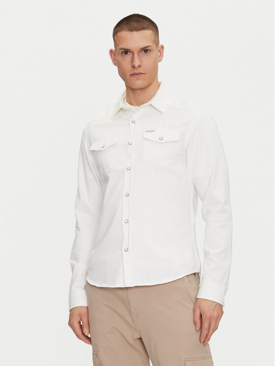 Guess Jeans Marškiniai · Balta · Regular Fit
