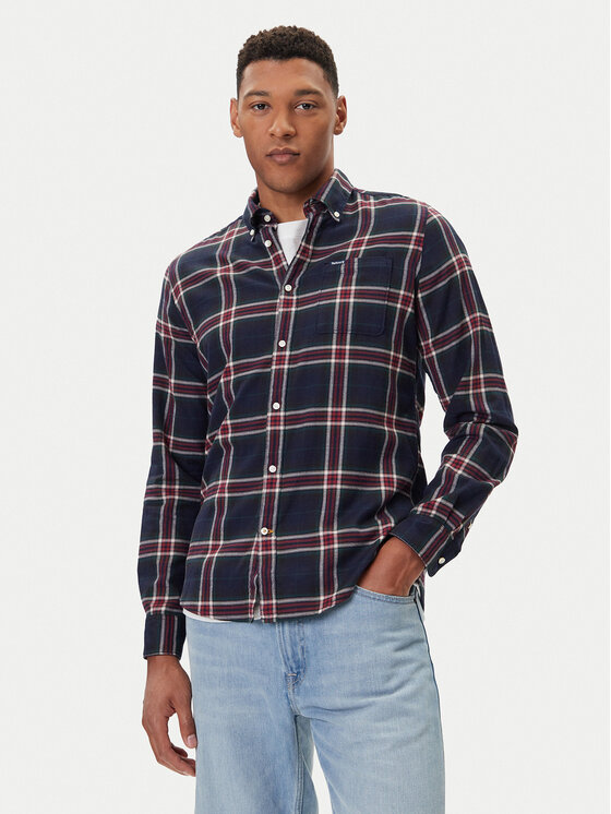 Barbour Marškiniai · Tamsiai mėlyna · Slim Fit