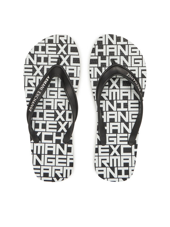 Armani Exchange Šlepetės per pirštą · Juoda