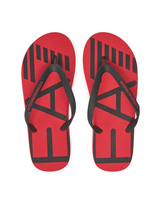 EA7 Emporio Armani Šlepetės per pirštą · Juoda