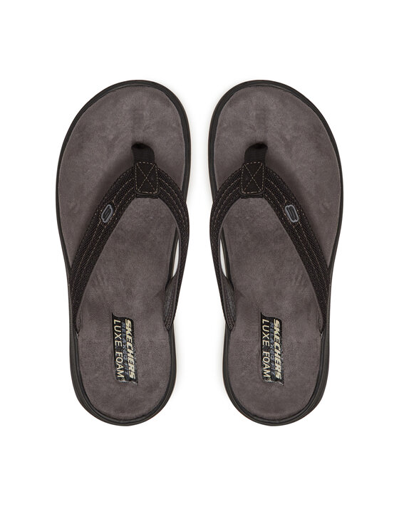 Skechers Šlepetės per pirštą · Juoda