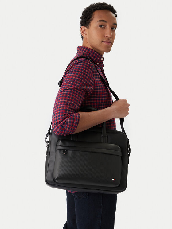 Tommy Hilfiger Nešiojamo kompiuterio krepšys · Juoda