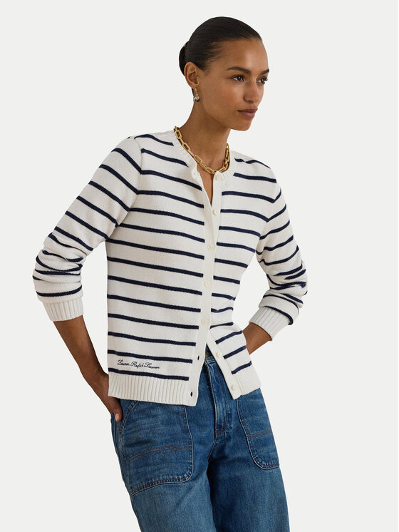 LAUREN RALPH LAUREN Kardiganas · Balta · Slim Fit