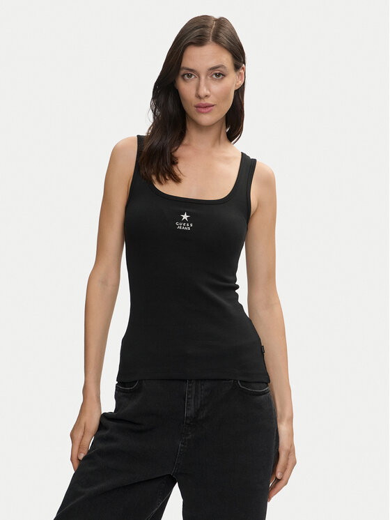 Guess Jeans Marškinėliai · Juoda