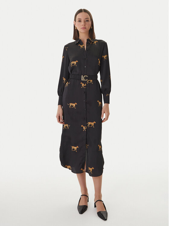 LOLA CASADEMUNT Marškinių tipo suknelė · Juoda · Midi