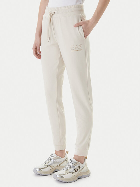 EA7 Emporio Armani Sportinės kelnės · Smėlio · Regular Fit