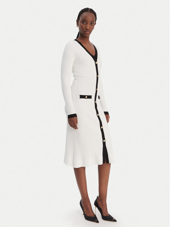 Guess Trikotažinė suknelė · Balta · Midi