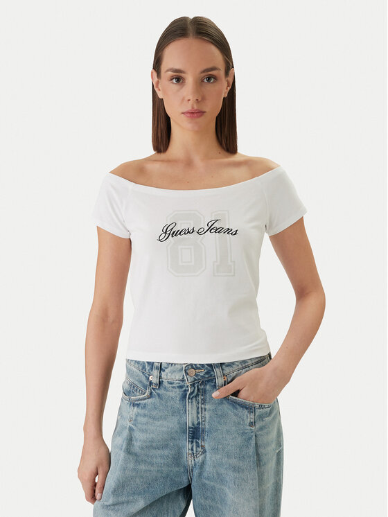 Guess Jeans Marškinėliai · Balta