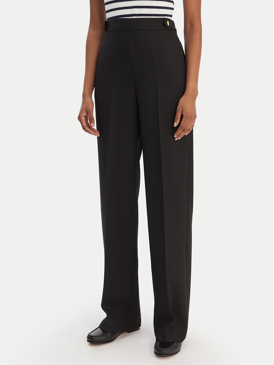 Tommy Hilfiger Medžiaginės kelnės · Juoda · Regular Fit