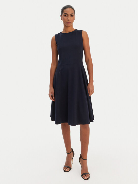 LAUREN RALPH LAUREN Kokteilinė suknelė · Tamsiai mėlyna · Midi