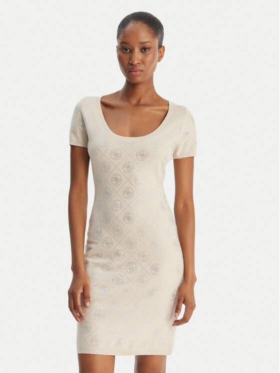 Guess Trikotažinė suknelė · Smėlio · Mini
