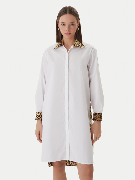 LOLA CASADEMUNT Marškinių tipo suknelė · Kreminė · Mini