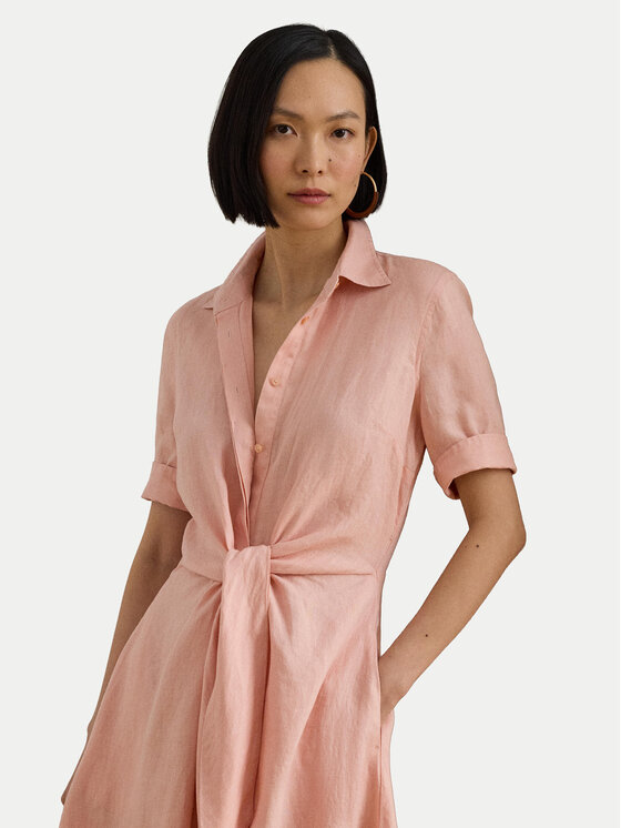 LAUREN RALPH LAUREN Marškinių tipo suknelė · Rožinė · Midi