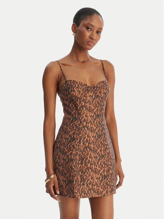 Bardot Kokteilinė suknelė · Ruda · Mini