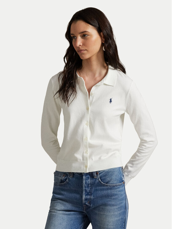 Polo Ralph Lauren Kardiganas · Balta · Slim Fit