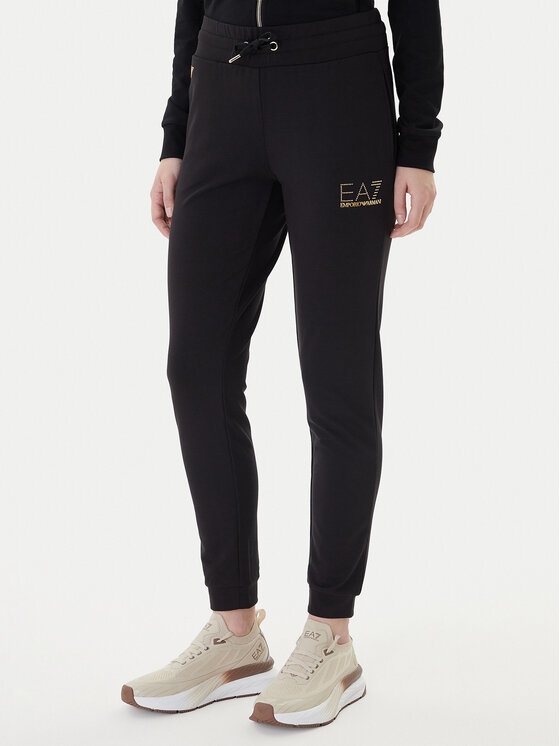 EA7 Emporio Armani Sportinės kelnės · Juoda · Regular Fit
