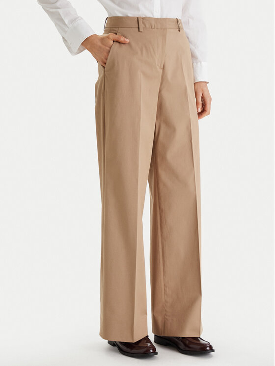 Tommy Hilfiger Medžiaginės kelnės · Smėlio · Regular Fit