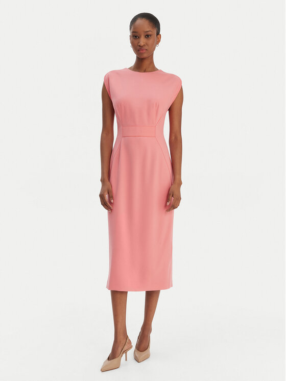 BOSS Kokteilinė suknelė · Rožinė · Midi