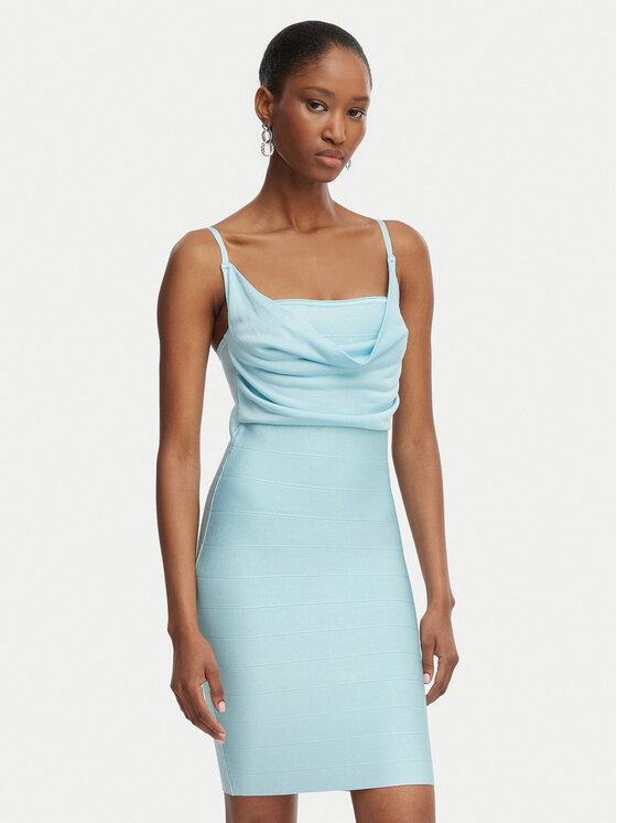 Guess Kokteilinė suknelė · Mėlyna · Mini