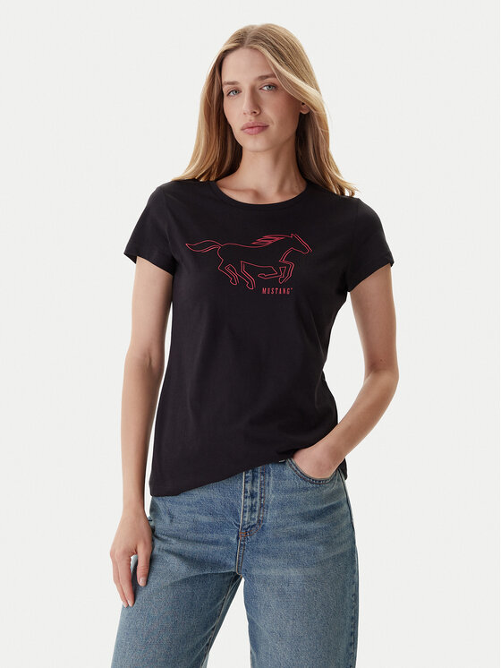 Mustang Marškinėliai · Juoda