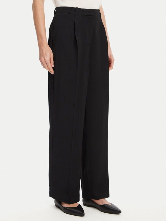 Tommy Hilfiger Medžiaginės kelnės · Juoda · Relaxed Fit