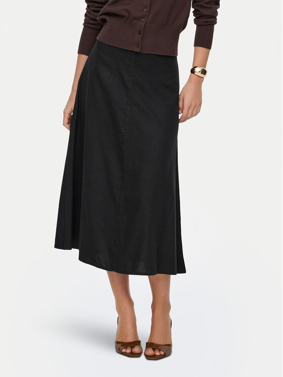 ONLY Midi sijonas · Juoda