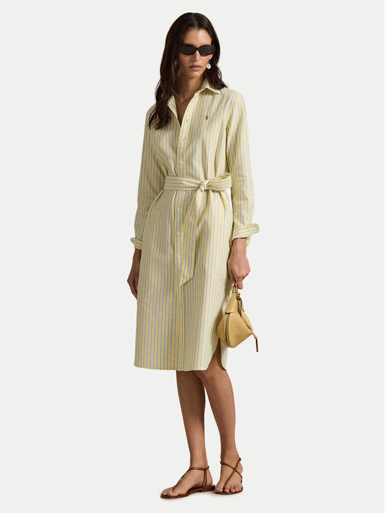 Polo Ralph Lauren Marškinių tipo suknelė · Geltona · Midi