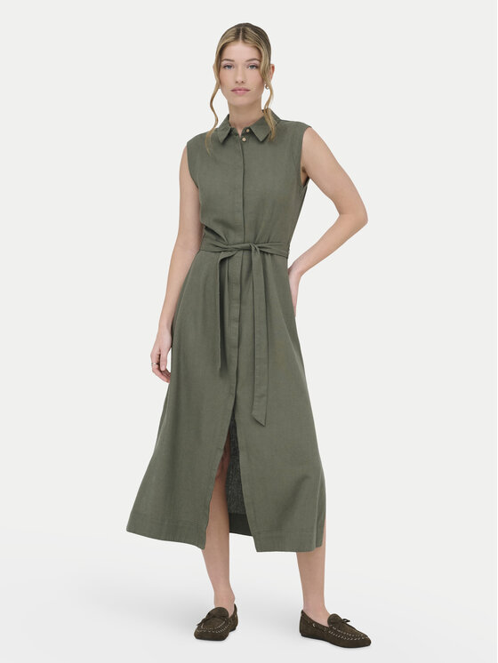 ONLY Marškinių tipo suknelė · Smėlio · Midi