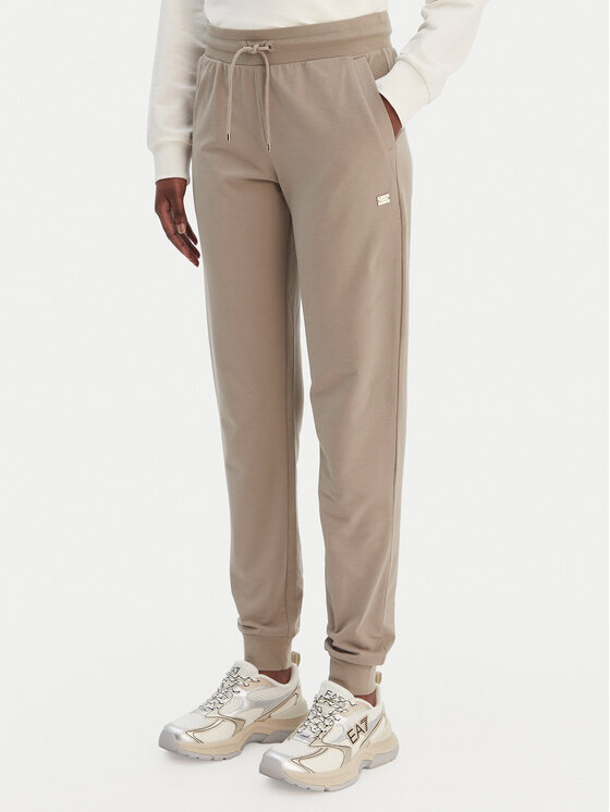 EA7 Emporio Armani Sportinės kelnės · Smėlio · Regular Fit