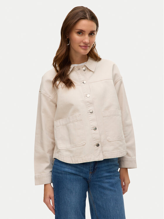 Vero Moda džinsiniai marškiniai  · Smėlio