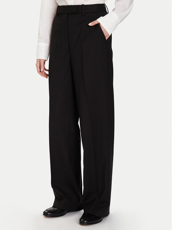 Tommy Hilfiger Medžiaginės kelnės · Juoda · Regular Fit