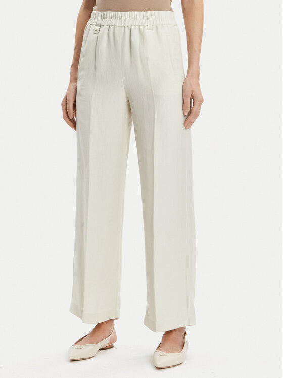 Marella Medžiaginės kelnės · Écru · Regular Fit