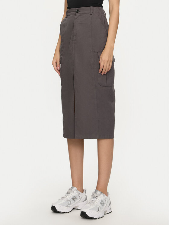 Brave Soul Midi sijonas · Pilka · Midi