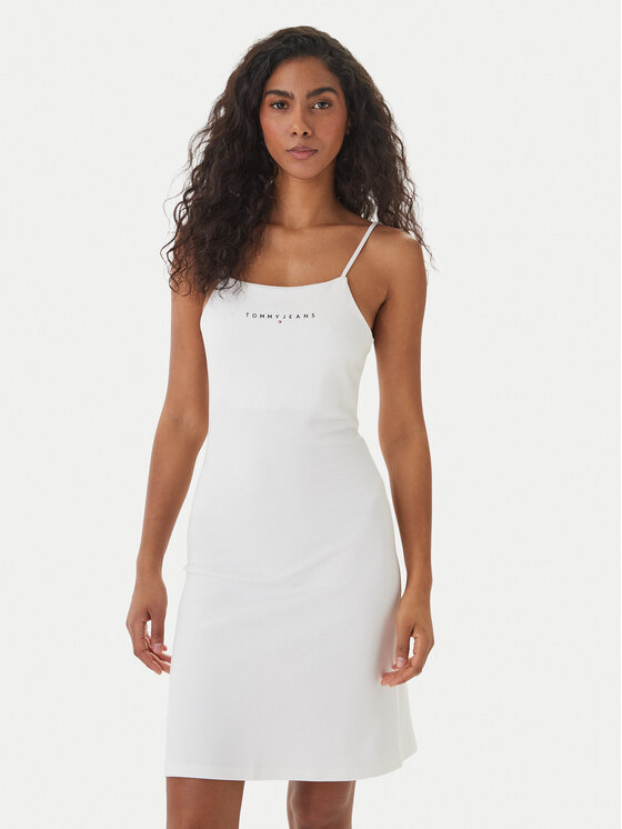 Tommy Jeans Kasdieninė suknelė · Balta · Mini