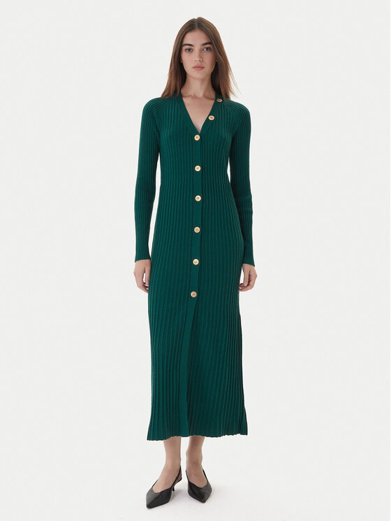TWINSET Trikotažinė suknelė · Žalia · Maksi