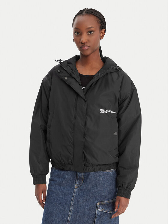 Karl Lagerfeld Jeans Demisezoninė striukė · Juoda