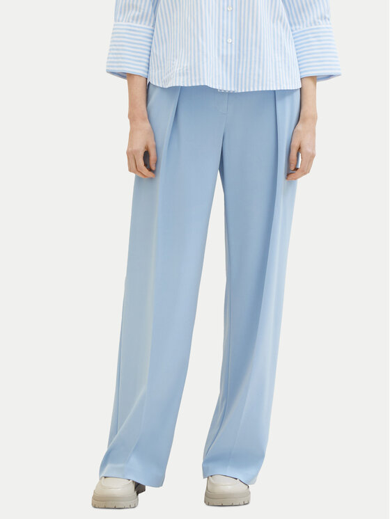 Tom Tailor Medžiaginės kelnės · Žydra · Regular Fit