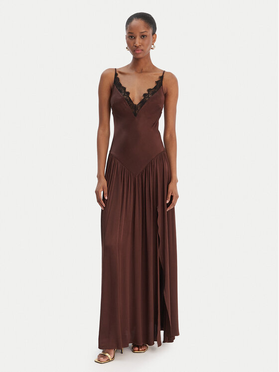 Bardot Vakarinė suknelė · Ruda · Maksi
